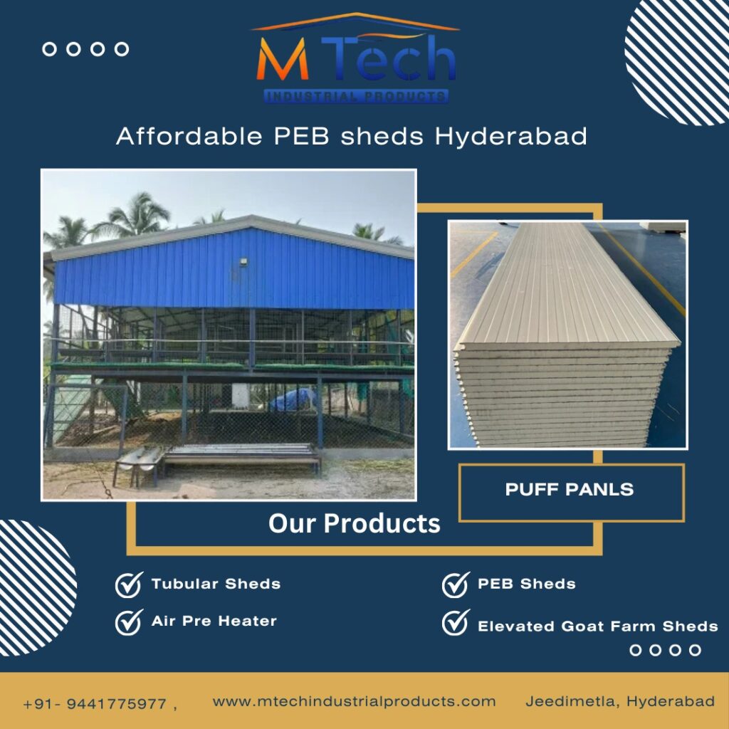 Elevated goat farm tubular sheds Hyderabad