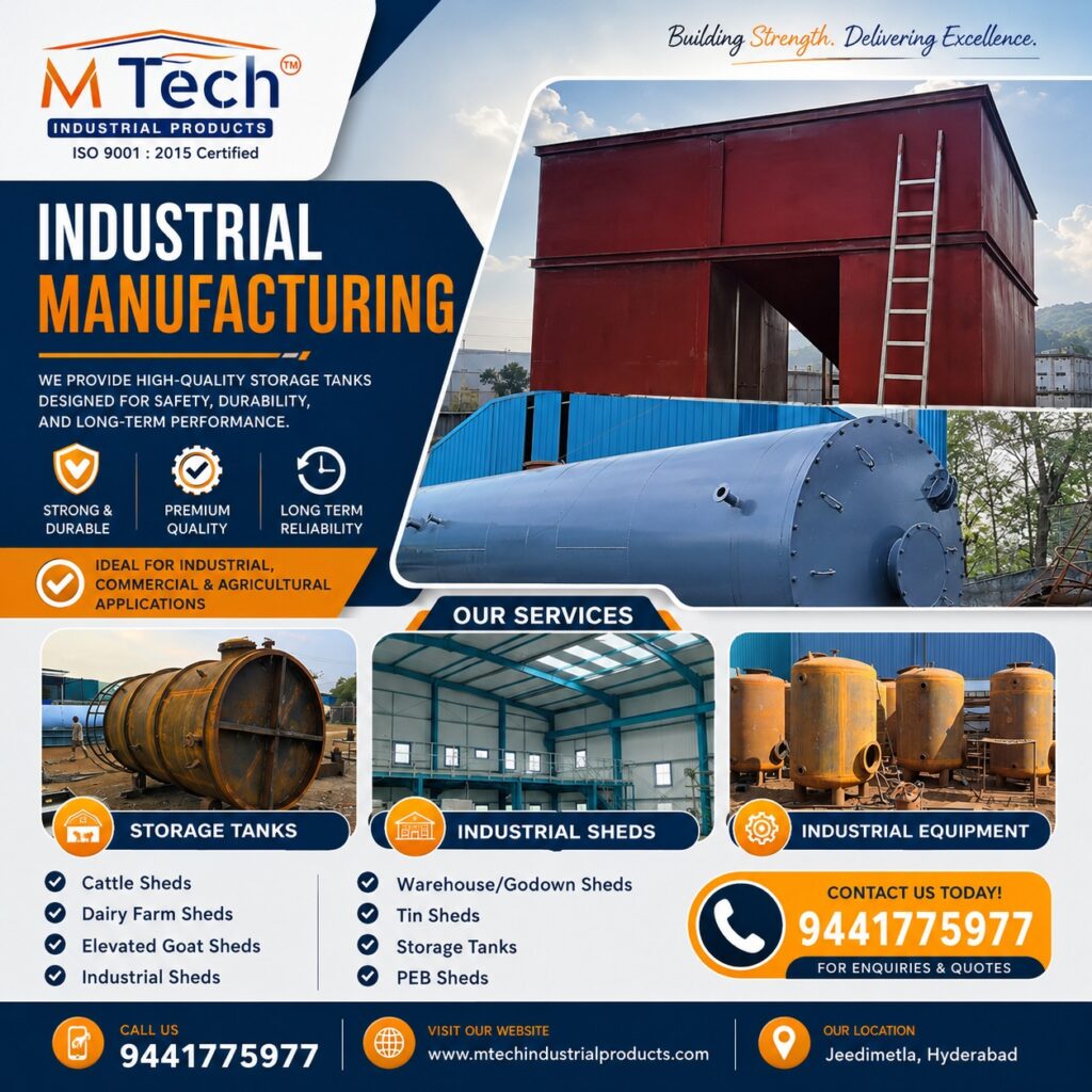 Heavy Duty Industrial Storage Tank Fabrication Companies in Telangana | Mtech