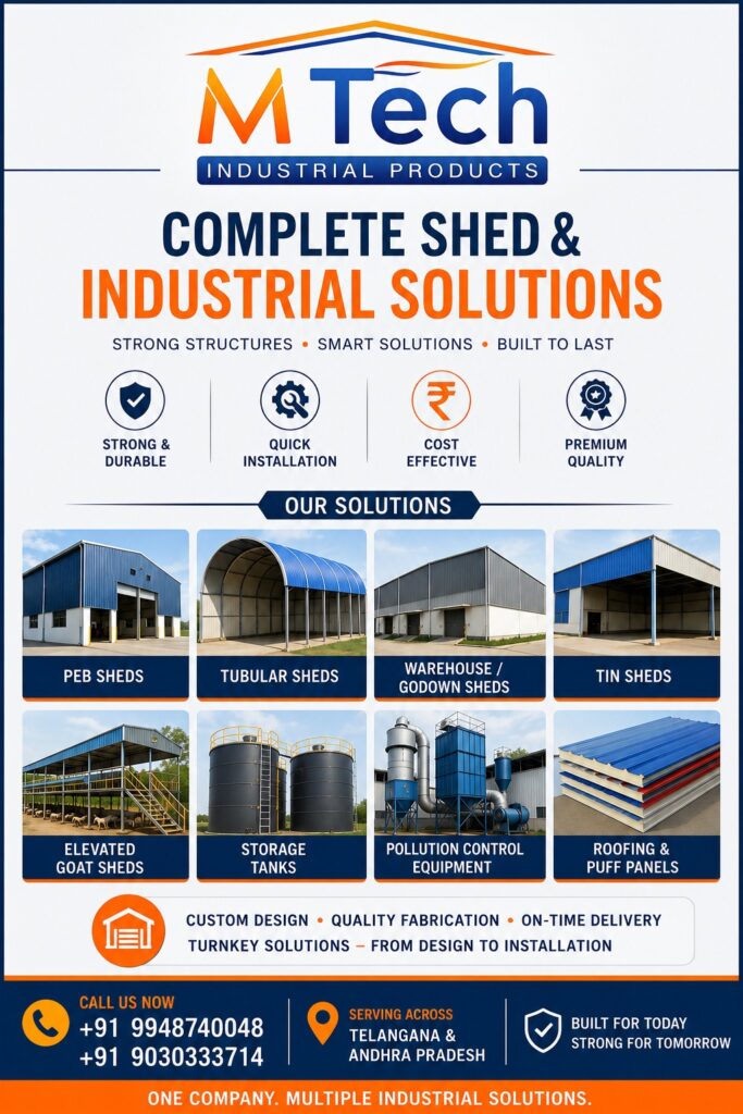 Heavy-Duty Storage Shed Manufacturers in Telangana for Warehouses