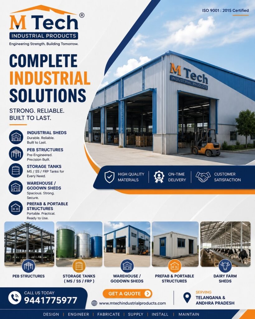 Prefabricated Warehouse Shed Construction in Hyderabad