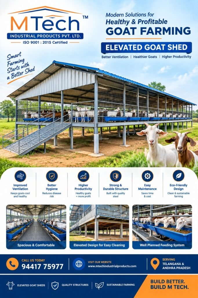 Modern Goat Shed Construction Services in Hyderabad